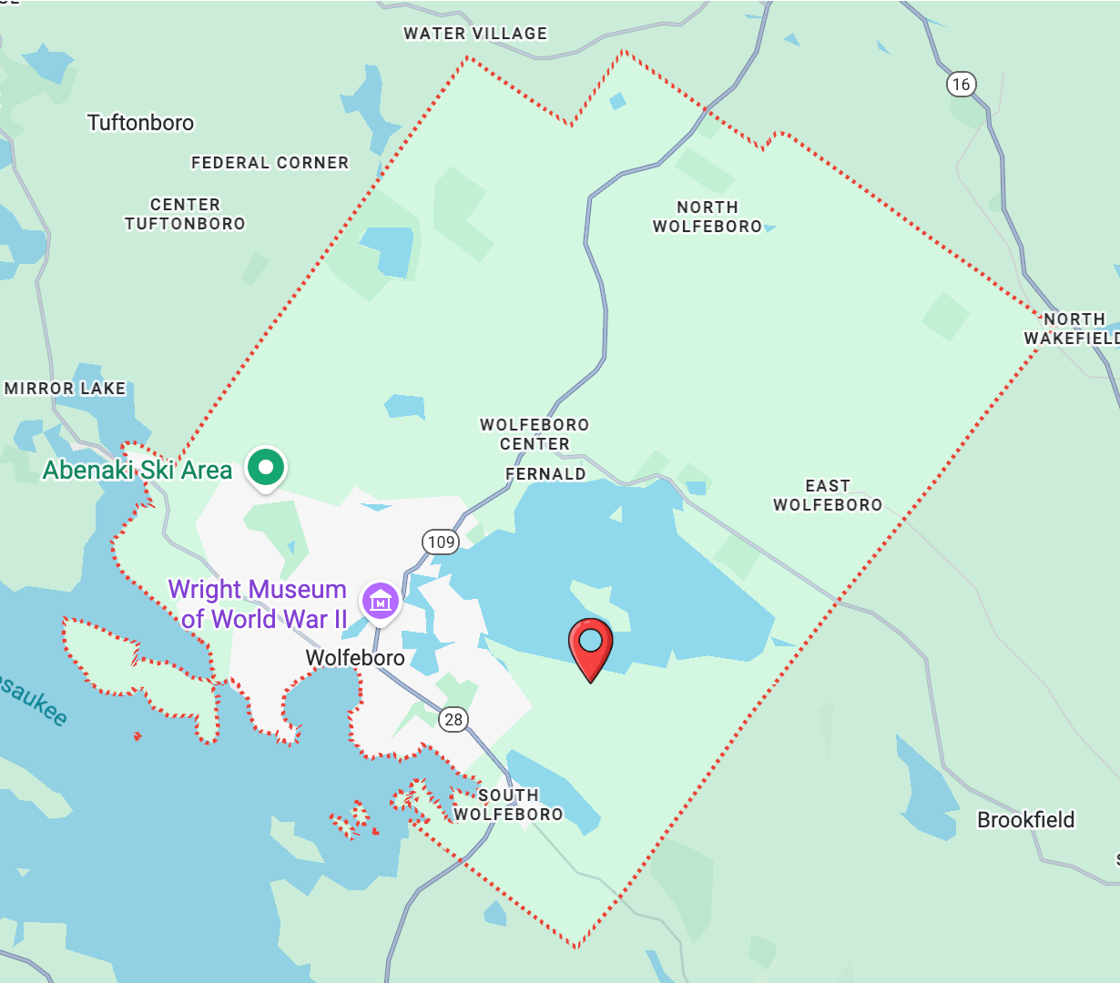 Map of Wolfboro, New Hampshire